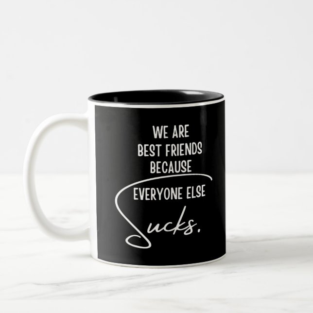 Die besten Freunde Zweifarbige Tasse (Links)