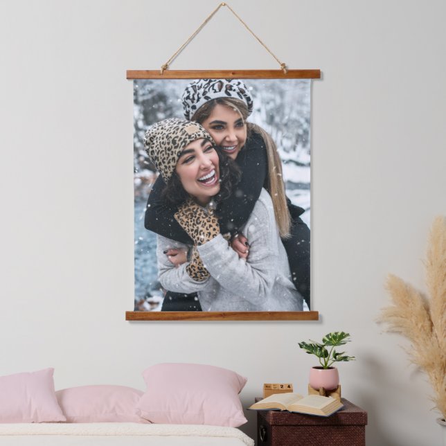 Die besten FreundeErstellen Sie Ihr eigenes Foto Wandteppich Mit Holzrahmen (Schlafzimmer)