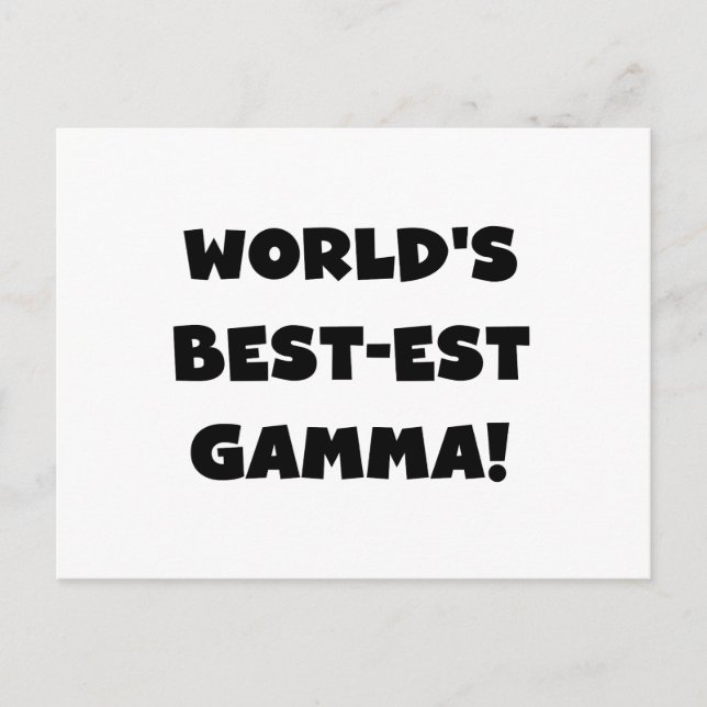 Die besten Gamma Schwarz und Weiß der Welt Postkarte (Vorderseite)