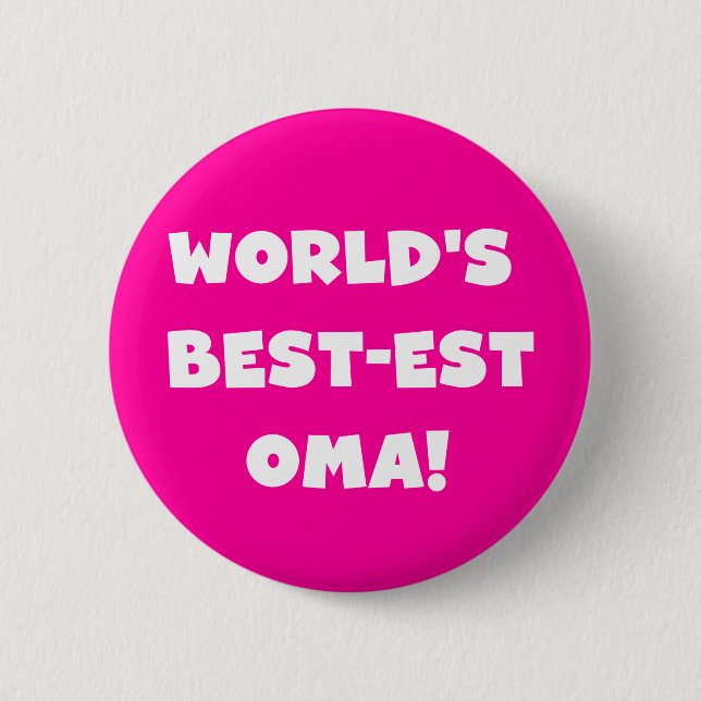 Die besten Geschenke der Welt aus Oma, Schwarz ode Button (Vorderseite)