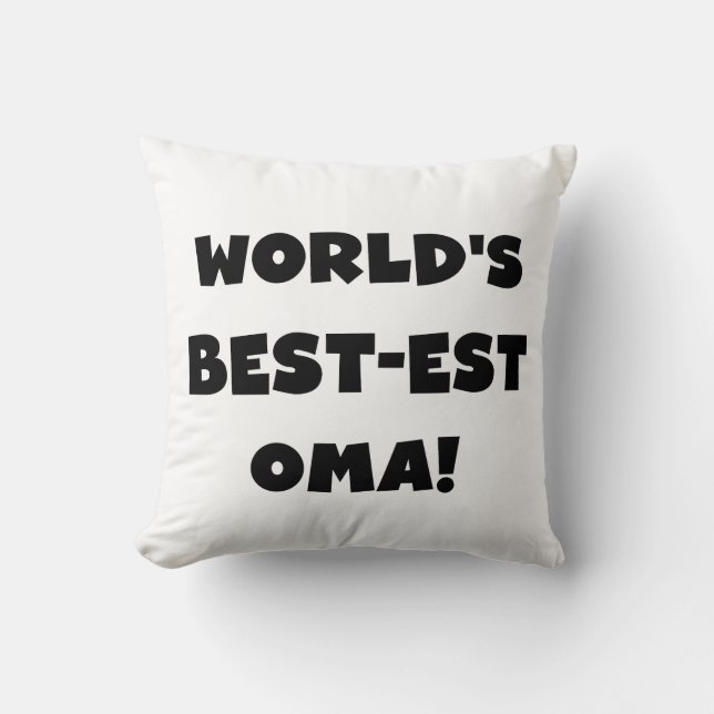 Die besten Geschenke der Welt aus Oma, Schwarz ode Kissen (Vorderseite)