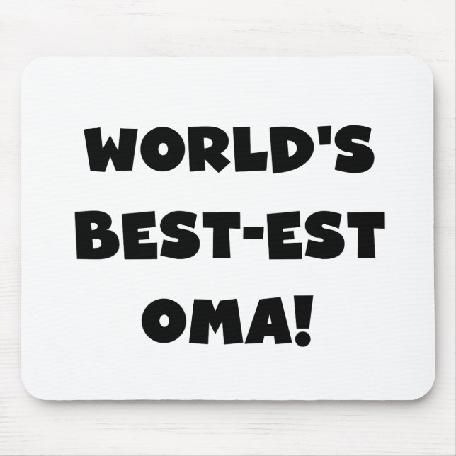 Die besten Geschenke der Welt aus Oma, Schwarz ode Mousepad (Vorne)