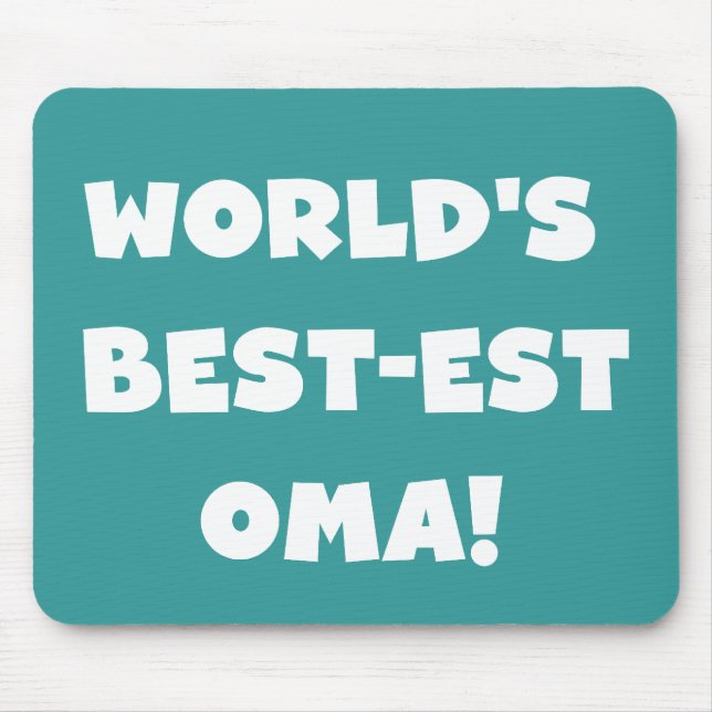 Die besten Geschenke der Welt aus Oma, Schwarz ode Mousepad (Vorne)