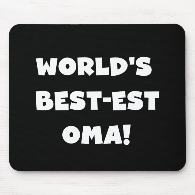 Die besten Geschenke der Welt aus Oma, Schwarz ode Mousepad (Vorne)