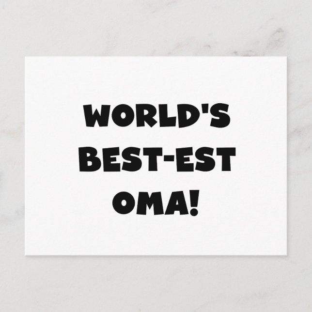 Die besten Geschenke der Welt aus Oma, Schwarz ode Postkarte (Vorderseite)