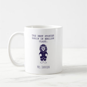 Die besten Geschichten beginnen im Englischunterri Kaffeetasse