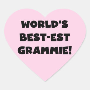 Die besten Grammie-Geschenke der Welt: Schwarz ode Herz-Aufkleber