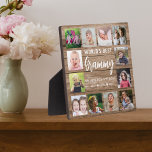 Die besten Grammy-12-Fotocollage-Großkinder der We Fotoplatte<br><div class="desc">Erstellen Sie Ihre eigene Collage-Plakette mit 12 Ihrer Lieblingsfotos auf einem holzstrukturierten Hintergrund.Personalisieren Sie Ihre Foto-Collage-Plakette mit Fotos von Enkeln . Schenkt Oma ein wertvolles Sake zum Geburtstag,  zum Muttertag,  zum Großelterntag,  usw.</div>