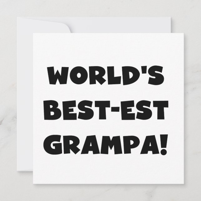 Die besten Grampa-T - Shirt der Black Text World g (Vorderseite)