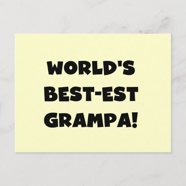 Die besten Grampa-T - Shirt der Black Text World g Postkarte (Vorderseite)