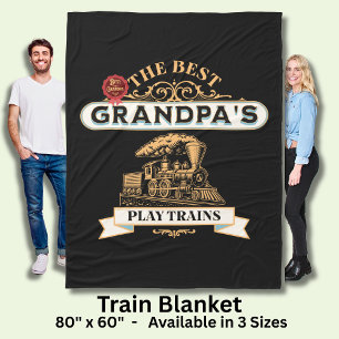 Die besten Grandpas-Play-Züge Dampflok-Motor Fleecedecke