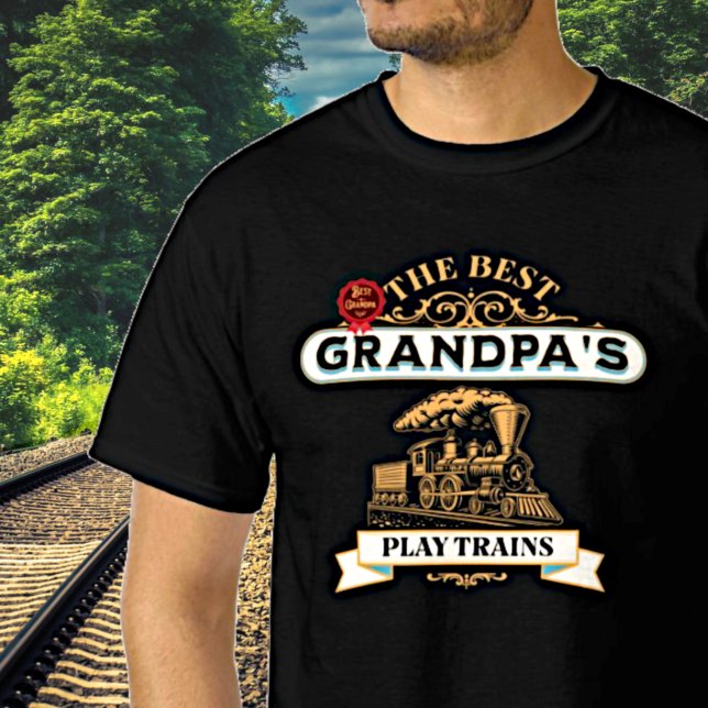 Die besten Grandpas-Play-Züge Dampflok-Motor T-Shirt (Von Creator hochgeladen)