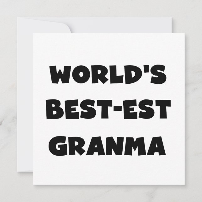 Die besten Granma Schwarz und Weiß der Welt (Vorderseite)