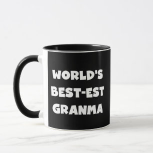 Die besten Granma Schwarz und Weiß der Welt Tasse