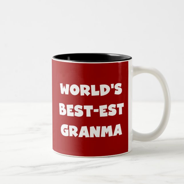 Die besten Granma Schwarz und Weiß der Welt Zweifarbige Tasse (Rechts)