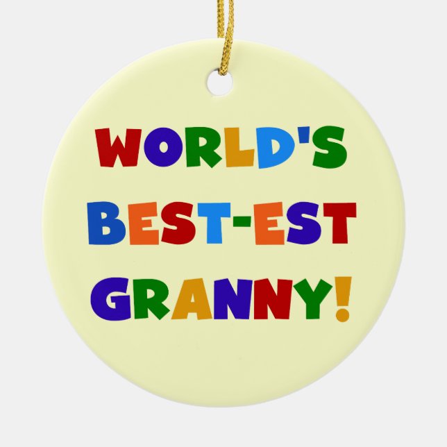 Die besten Granny-Bright-Farben der Welt Keramikornament (Vorne)