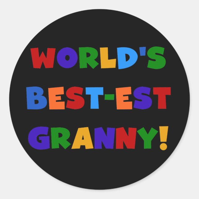 Die besten Granny-Bright-Farben der Welt Runder Aufkleber (Vorderseite)