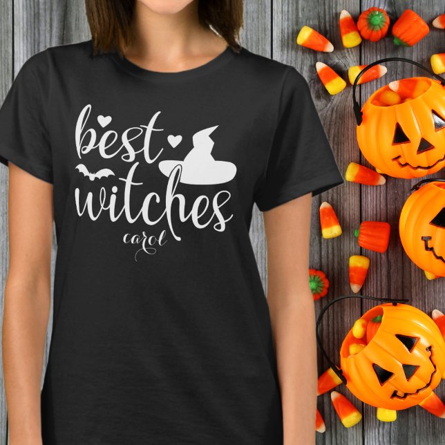 Die besten Hexen Schwarz und Weiß Halloween T-Shirt (Von Creator hochgeladen)