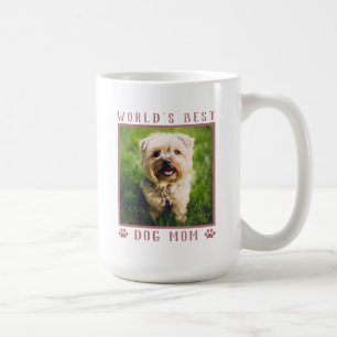 Die besten Hunde-Mama-Pet-Foto der Welt - Rosa Paw Kaffeetasse