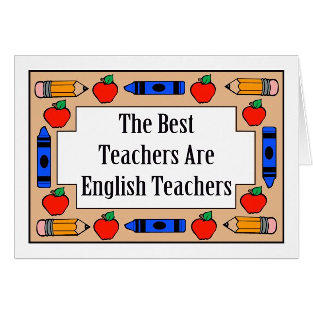 Die besten Lehrer sind Englischlehrer (Vorderseite (Horizontal))