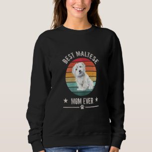 Die besten maltesischen Mamas je Malteser Retro Su Sweatshirt
