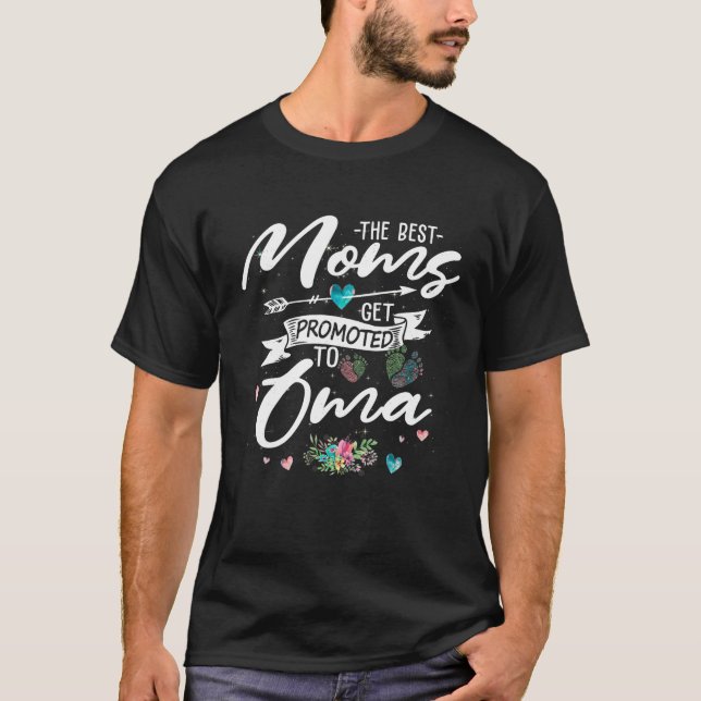 Die besten Mamas werden für Oma Funny Floral Mama  T-Shirt (Vorderseite)