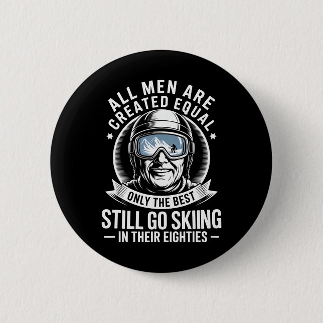 Die besten Männer gehen immer noch Ski fahren in i Button (Vorderseite)