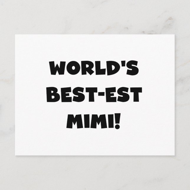 Die besten Mimi-Black-Text-T - Shirt und Geschenke Postkarte (Vorderseite)