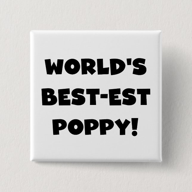 Die besten Mohngeschenke der Black Text World Button (Vorderseite)