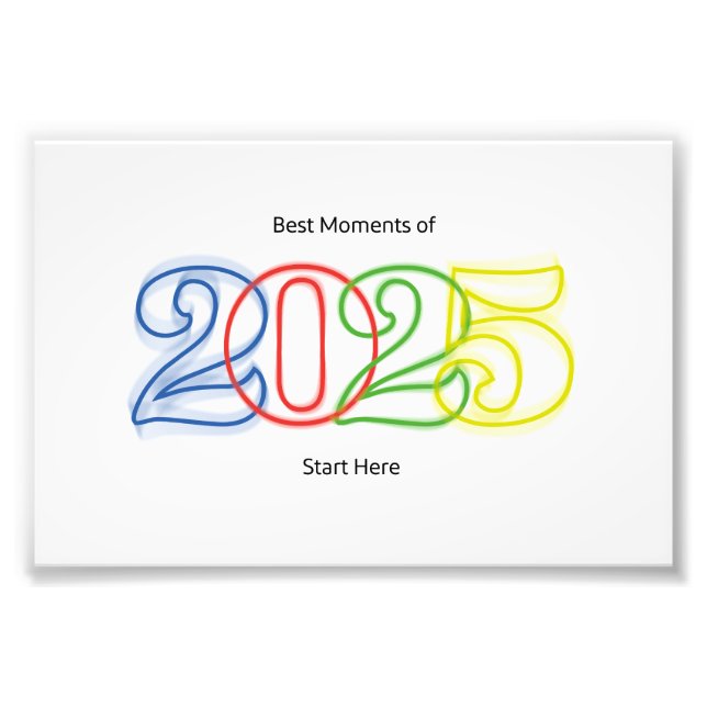 Die besten Momente des Jahres 2025 beginnen hier Fotodruck (Vorne)