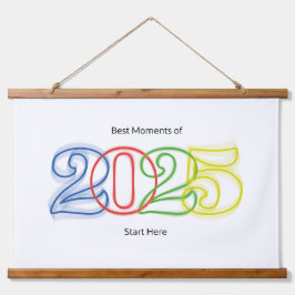 Die besten Momente des Jahres 2025 beginnen hier Wandteppich Mit Holzrahmen