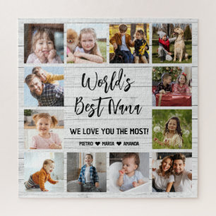 Die besten Nana Grandkids 12 FotoCollage Puzzle