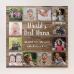 Die besten Nana Grandkids 12 FotoCollage Puzzle<br><div class="desc">Erstellen Sie Ihr eigenes Collage Puzzle mit 12 Ihrer Lieblingsfotos auf einem Holztexturhintergrund.Personalisieren Sie Ihre Fotos mit Enkeln Fotos . Schenkt Oma ein wertvolles Sake zum Geburtstag,  zum Muttertag,  zum Großelterntag,  usw.</div>
