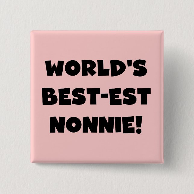 Die besten Nonnie-Geschenke der Black Text World Button (Vorderseite)