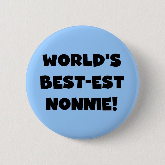 Die besten Nonnie-Geschenke der Black Text World Button (Vorderseite)