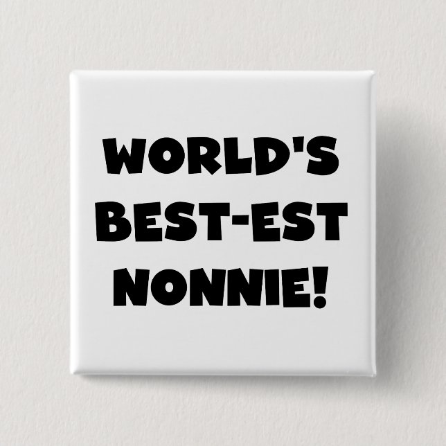 Die besten Nonnie-Geschenke der Black Text World Button (Vorderseite)