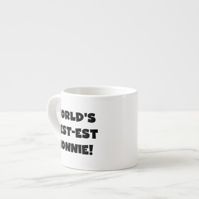 Die besten Nonnie-Geschenke der Black Text World Espressotasse (Vorderseite Links)