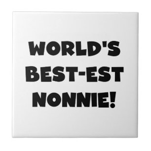 Die besten Nonnie-Geschenke der Black Text World Fliese