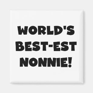 Die besten Nonnie-Geschenke der Black Text World Magnet