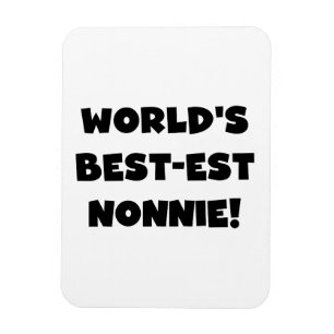 Die besten Nonnie-Geschenke der Black Text World Magnet