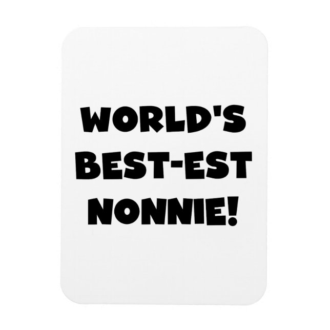 Die besten Nonnie-Geschenke der Black Text World Magnet (Vertikal)