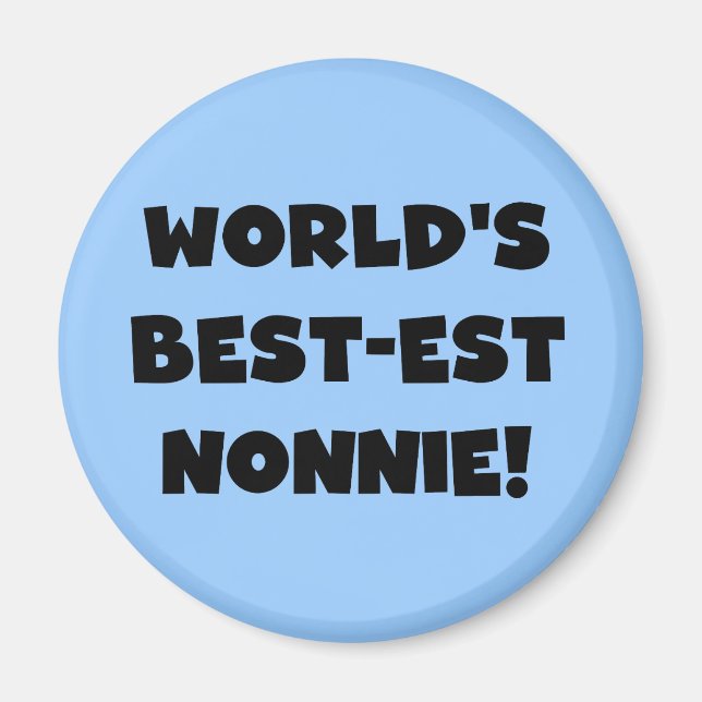 Die besten Nonnie-Geschenke der Black Text World Magnet (Vorne)