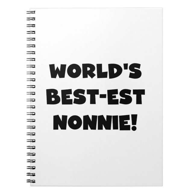 Die besten Nonnie-Geschenke der Black Text World Notizblock (Vorderseite)