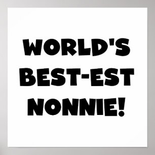 Die besten Nonnie-Geschenke der Black Text World Poster