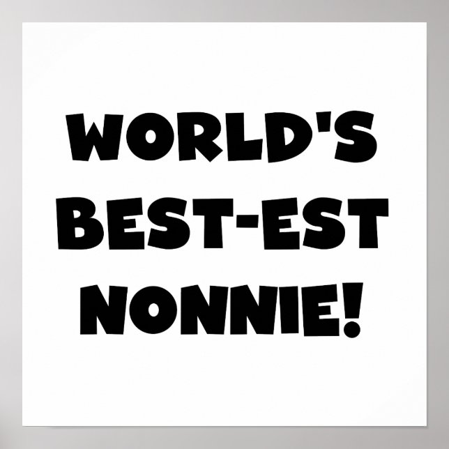 Die besten Nonnie-Geschenke der Black Text World Poster (Vorne)