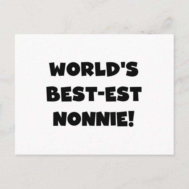 Die besten Nonnie-Geschenke der Black Text World Postkarte (Vorderseite)