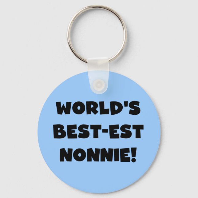 Die besten Nonnie-Geschenke der Black Text World Schlüsselanhänger (Vorderseite)