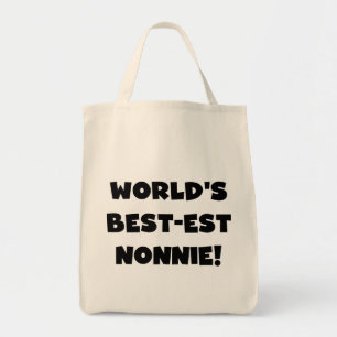 Die besten Nonnie-Geschenke der Black Text World Tragetasche