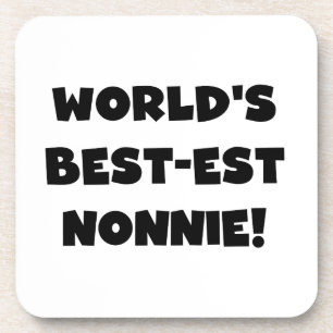 Die besten Nonnie-Geschenke der Black Text World Untersetzer