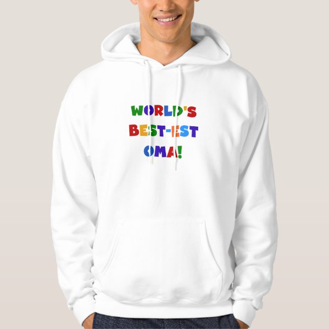 Die besten Oma-Farben der Welt - Geschenke Hoodie (Vorderseite)